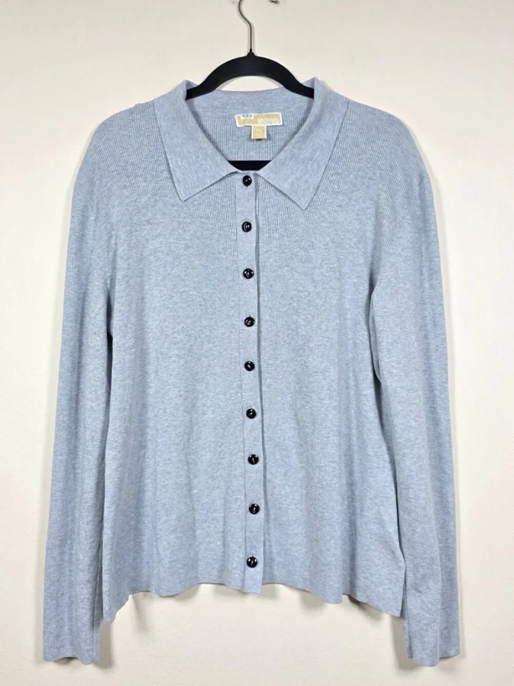 MICHAEL KORS Grey Collared Polo Sweater Size XXL MSRP $295